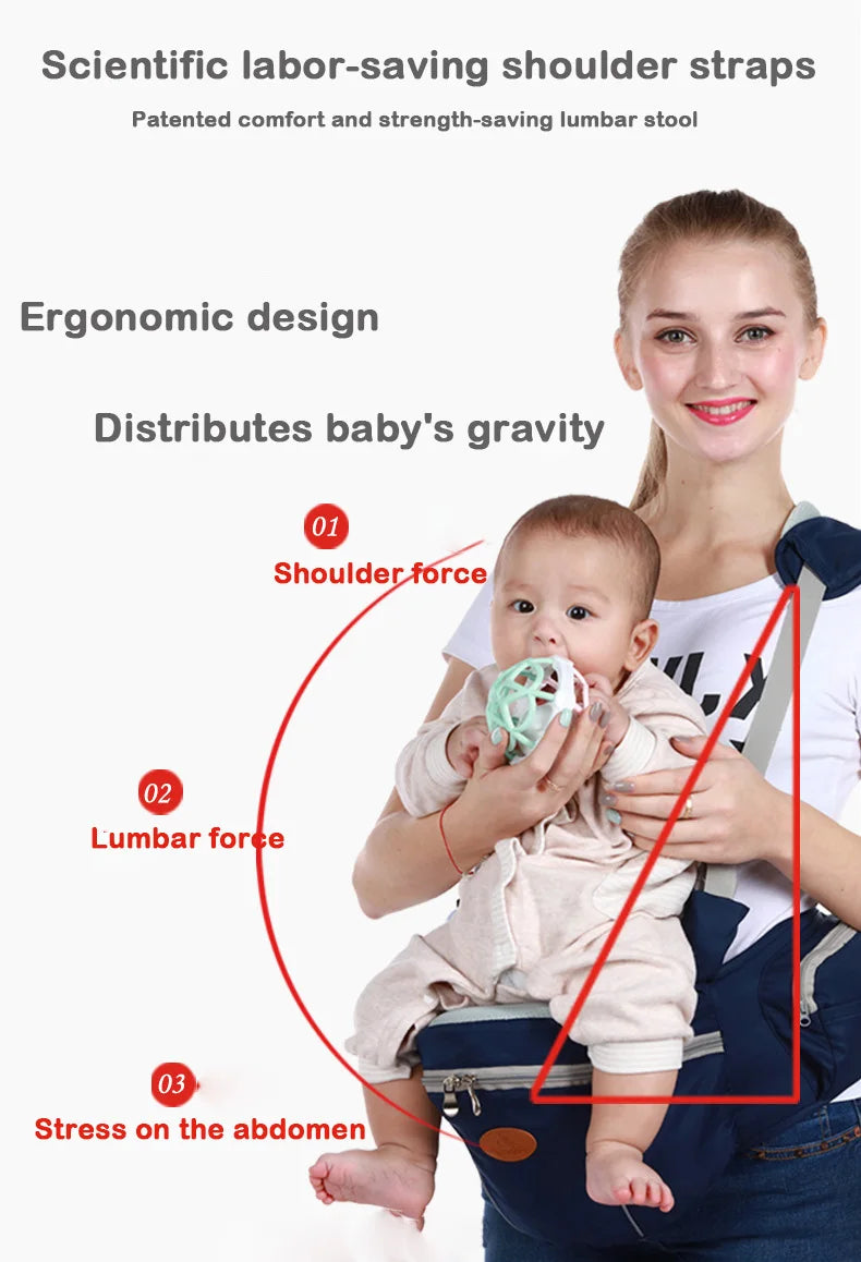 Premium Breathable Hip Seat Baby Carrier | Multi-Function Design - Chamberland Homes