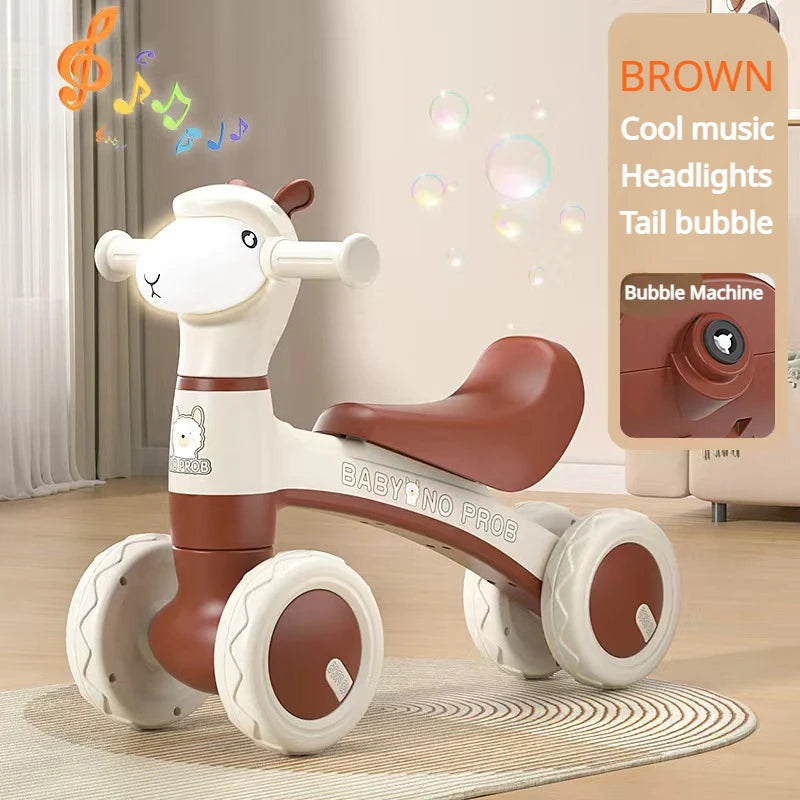 Baby Balance Bike with Bubbles, Music & Lights - Chamberland Homes