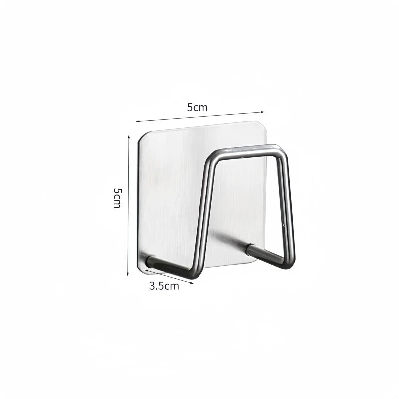Stainless Steel Storage Hook | Adhesive Cutting Board & Sponge Drainer
