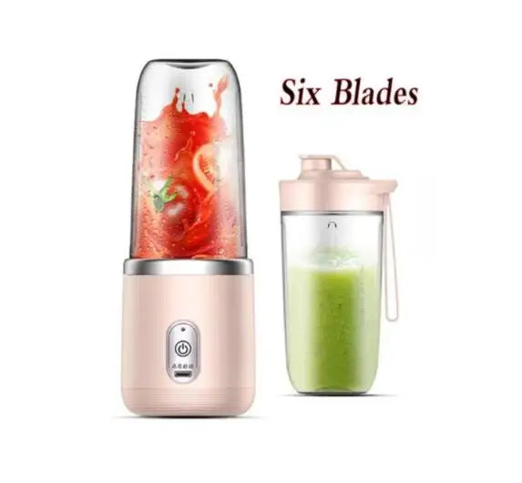Portable Electric Juice Extractor | Blue/Pink Multi-Function Mixing Cup - Chamberland Homes