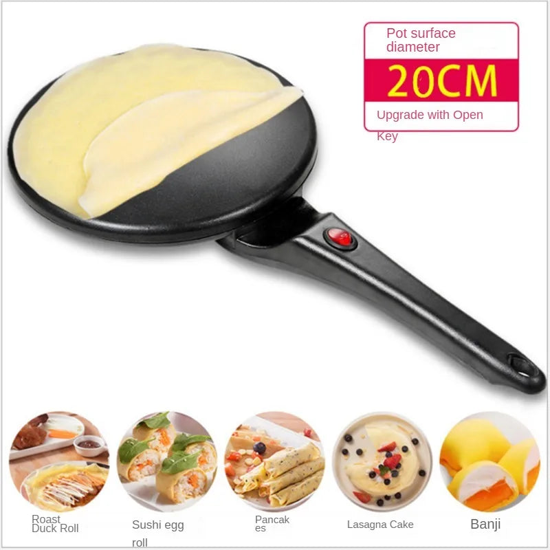 220V Electric Crepe Maker | Non-stick Pancake & Pizza Baking Pan - Chamberland Homes