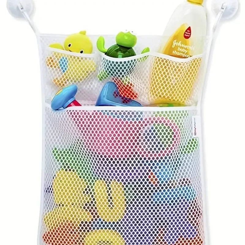 Baby Shower Bath Toys Storage Bag | Suction Cup Organizer Net - Chamberland Homes