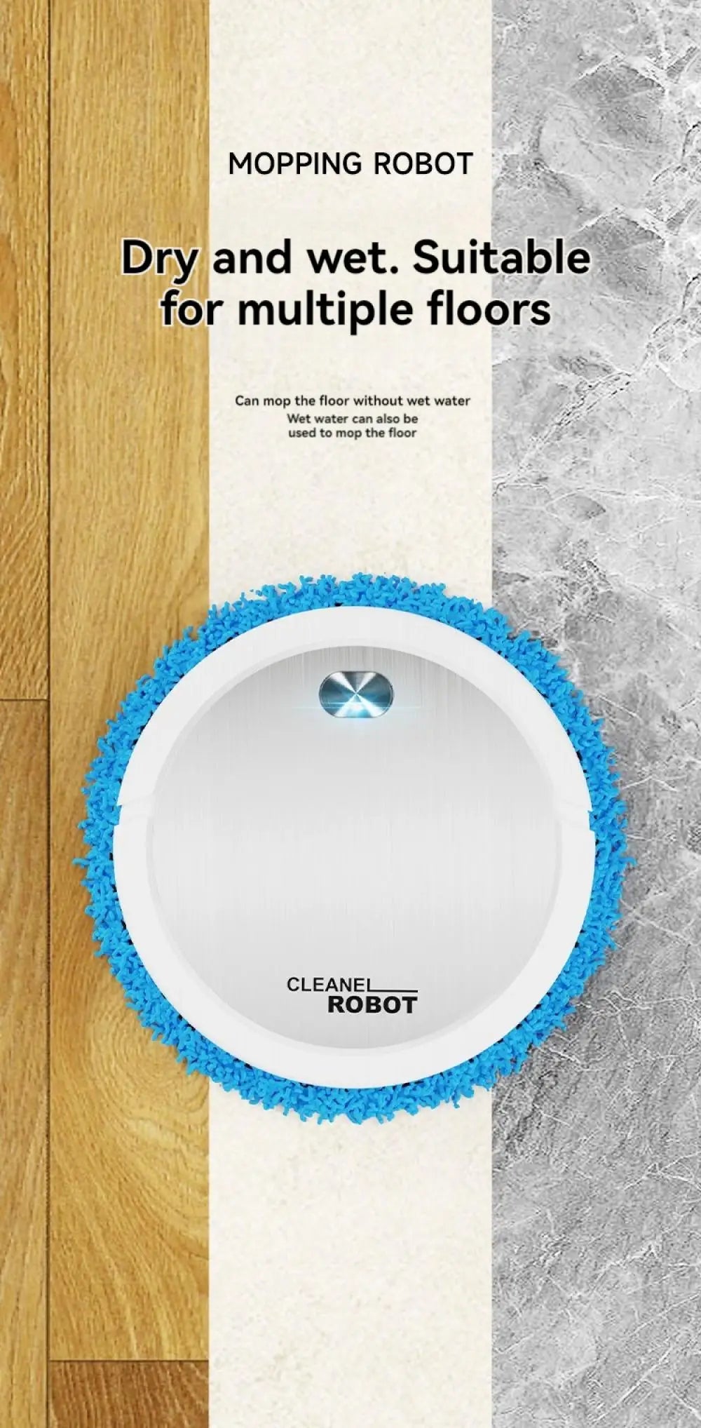Floor Mopping Robot | Silent Wet & Dry Automatic Electric Sweeper - Chamberland Homes