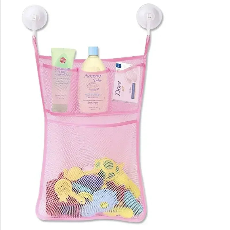 Baby Shower Bath Toys Storage Bag | Suction Cup Organizer Net - Chamberland Homes