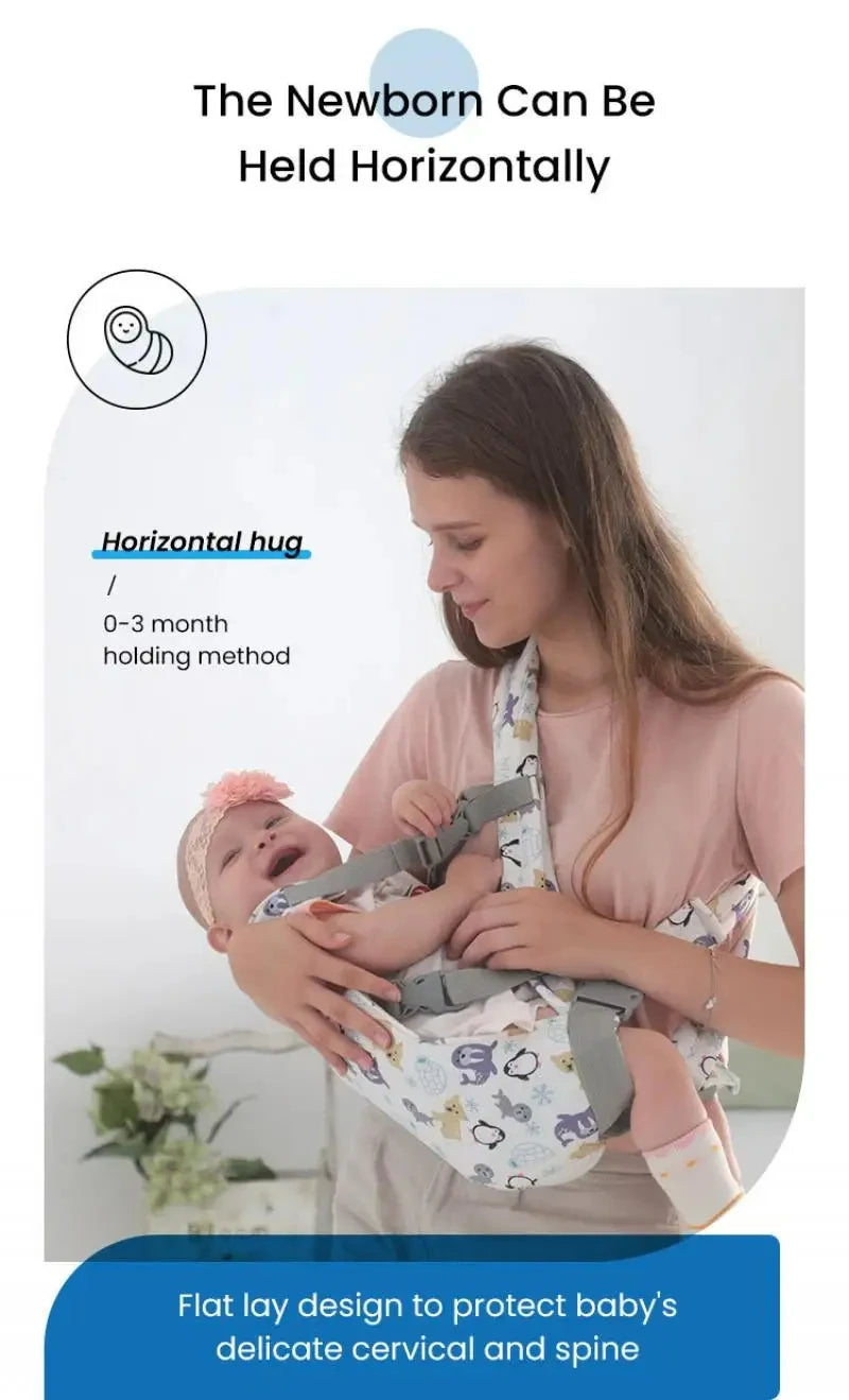 Baby Carrier Front Carry Horizontal Waist Stool | Ergonomic Adjustable - Chamberland Homes