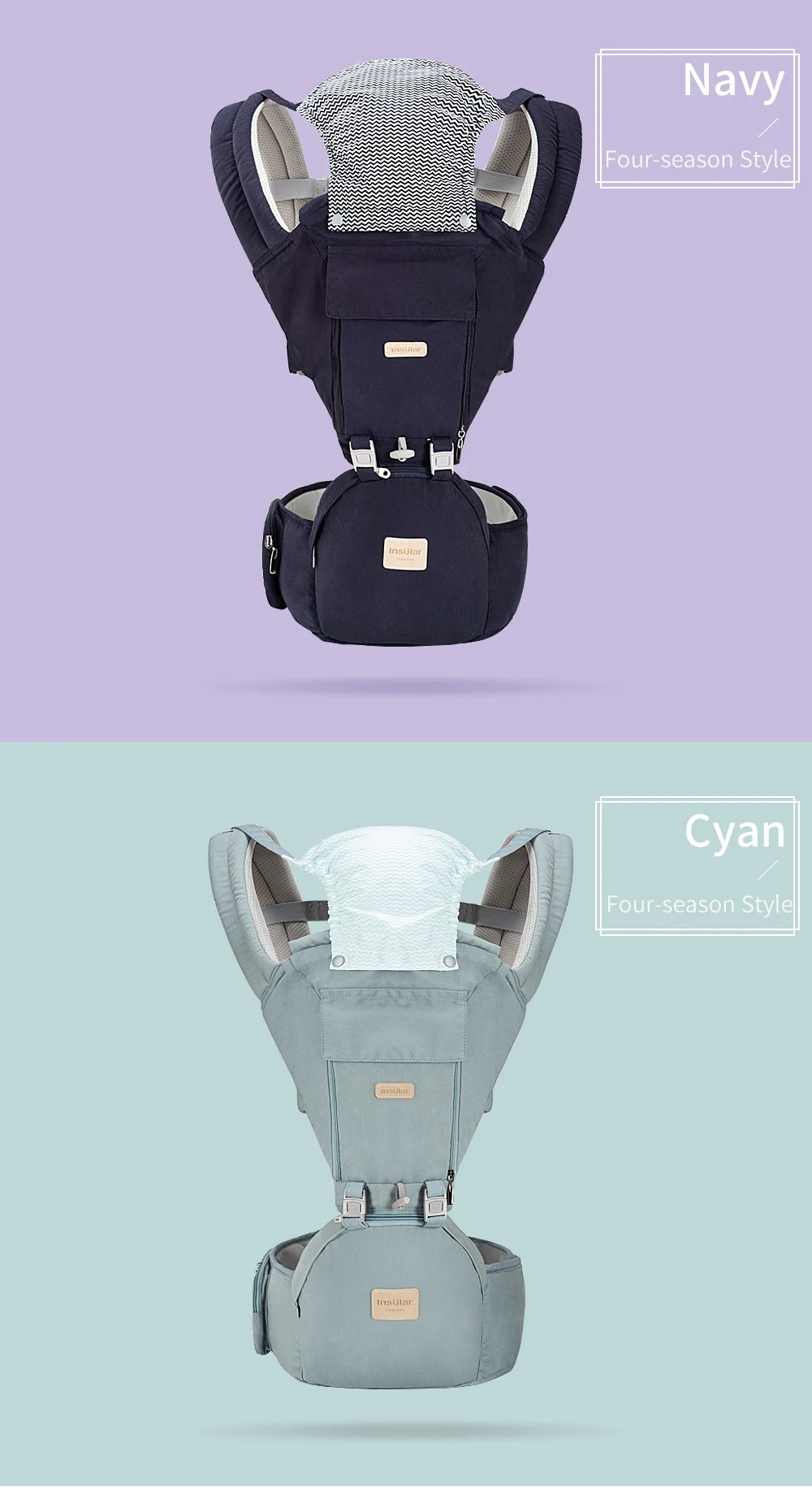 Insular Ergonomic Baby Carrier Sling 360° Support - Chamberland Homes