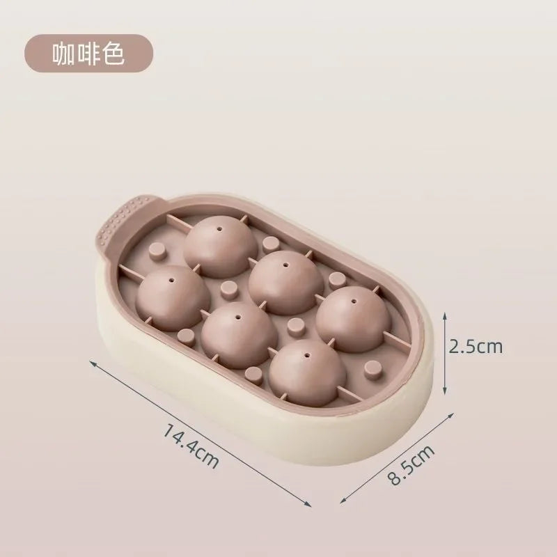 6-Cell Round Ice Cube Mold with Lid | Whiskey & Juice - Chamberland Homes