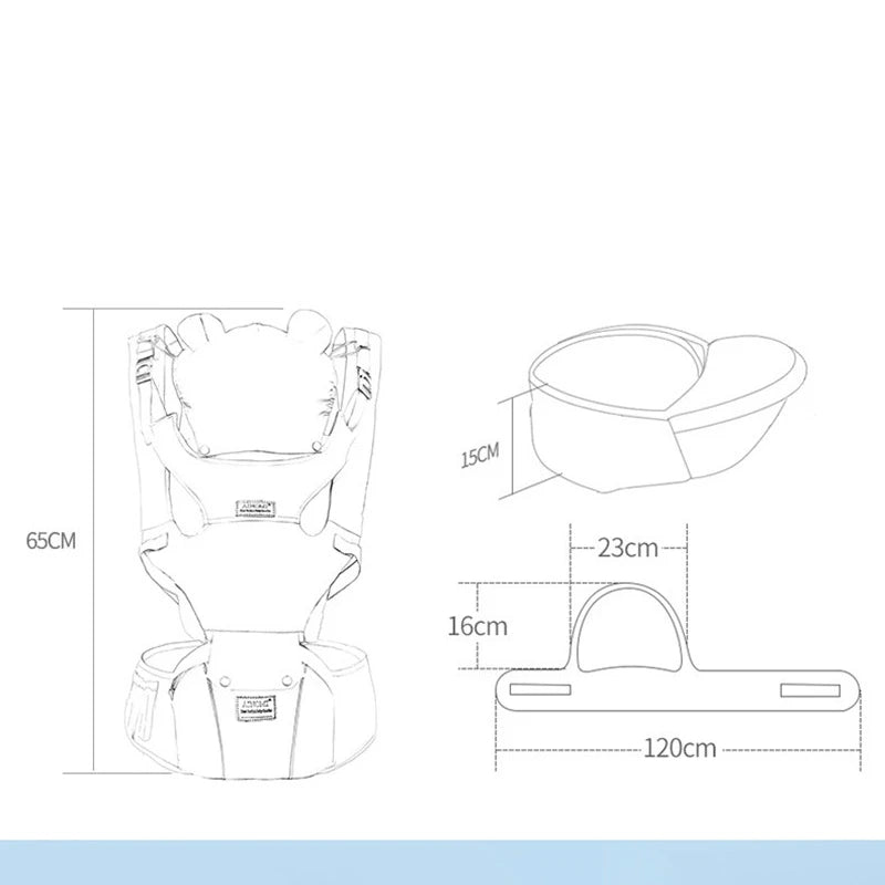 Ergonomic Baby Carrier | Front-Facing Hipseat Wrap Sling for Parents - Chamberland Homes