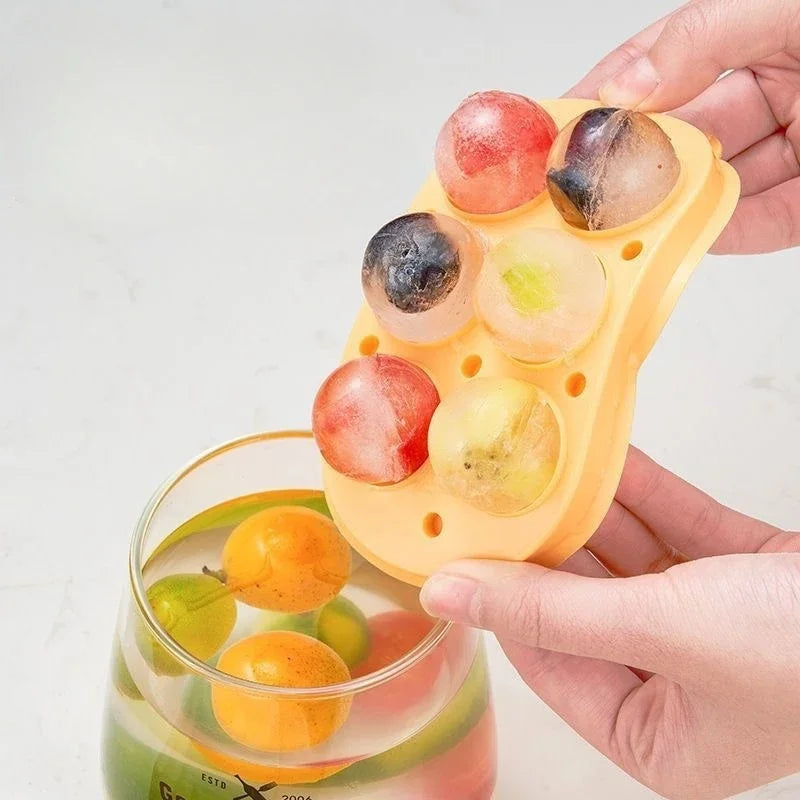 6-Cell Round Ice Cube Mold with Lid | Whiskey & Juice - Chamberland Homes