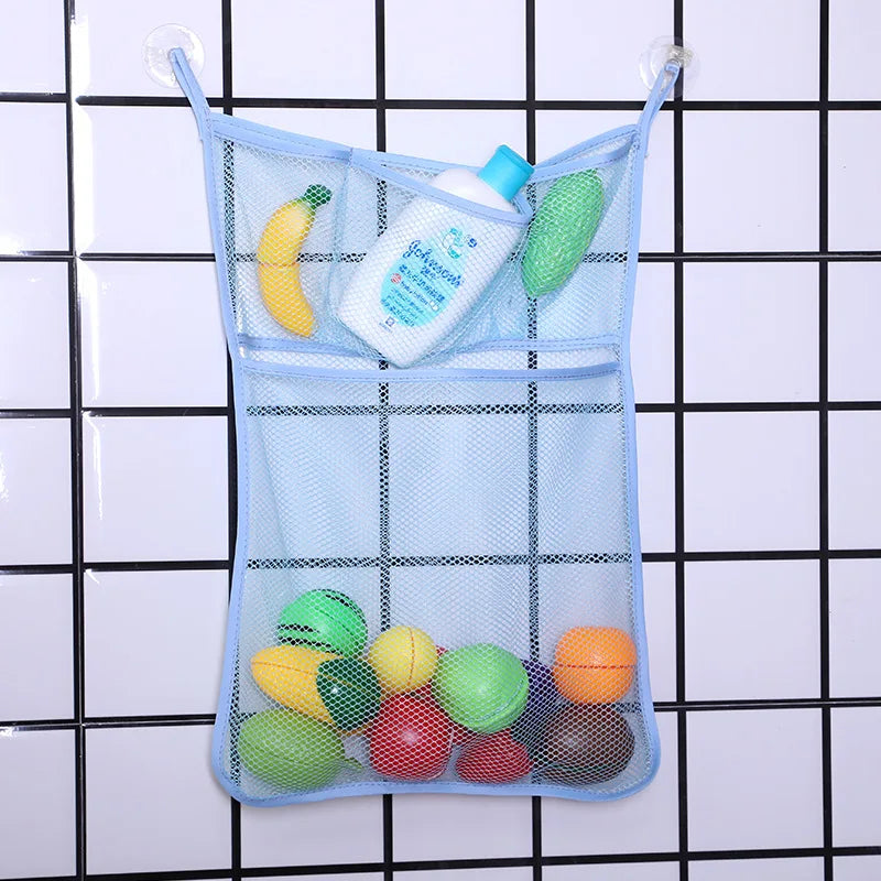 Baby Shower Bath Toys Storage Bag | Suction Cup Organizer Net - Chamberland Homes