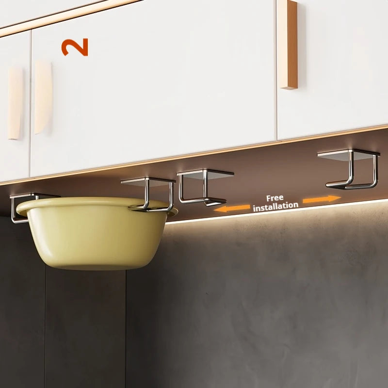 Stainless Steel Storage Hook | Adhesive Cutting Board & Sponge Drainer
