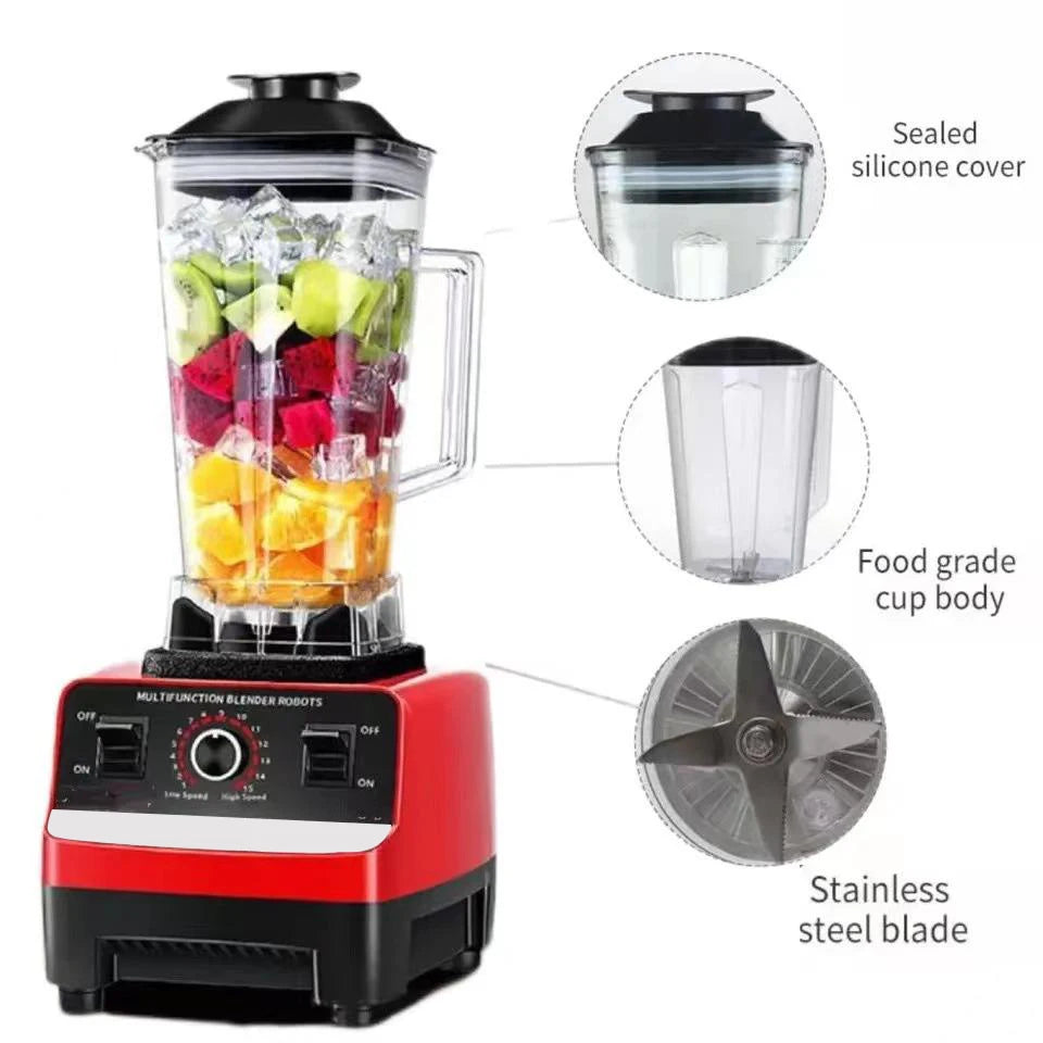 2000ML Large Capacity Ice Crusher & Food Processor Blender