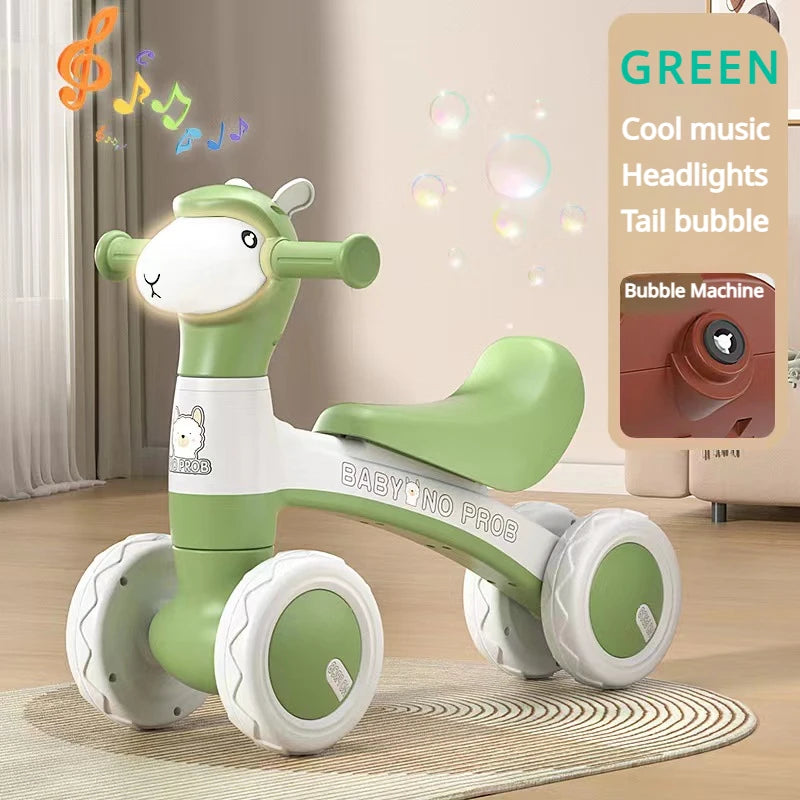 Baby Balance Bike with Bubbles, Music & Lights - Chamberland Homes