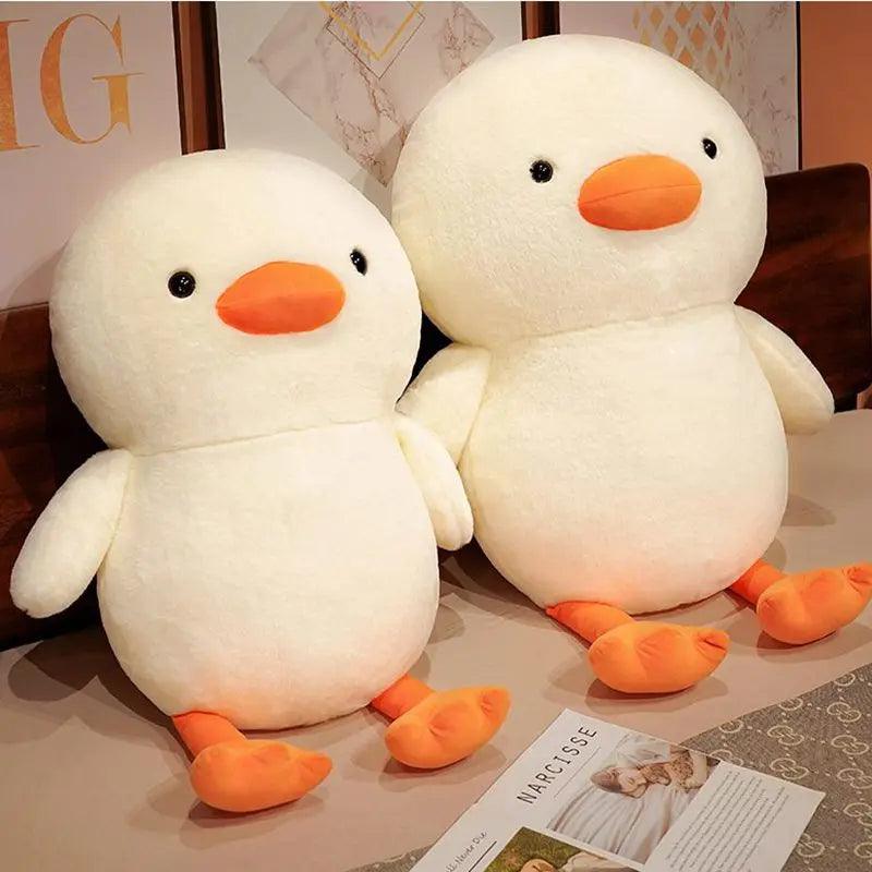 100cm New Fat Cute White Duck Plush Toy Soft Stuffed Cartoon Animal Goose Doll Hug Pillow Sofa Cushion Best Gift for Girls - CHAMBERLAND HOMES
