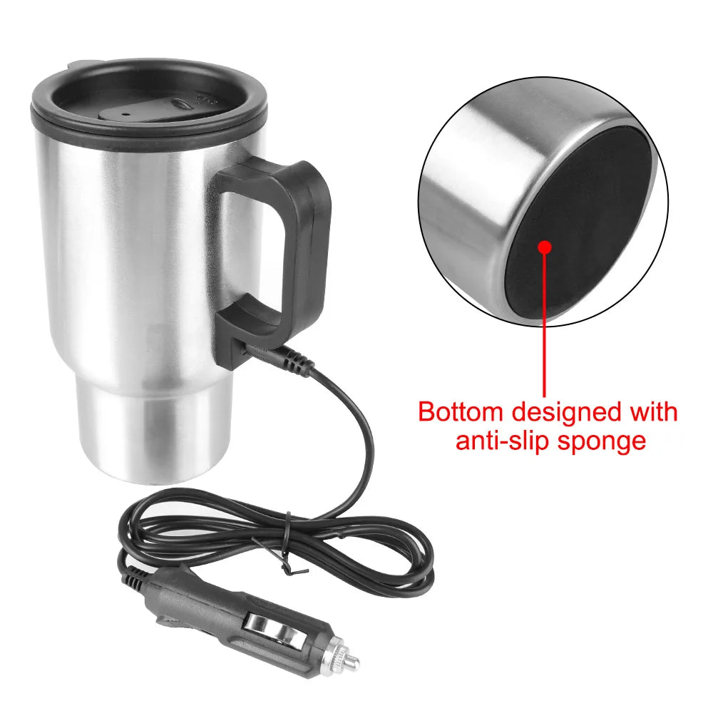 12V 450ml USB Electric Heating Car Kettle | Travel Mug