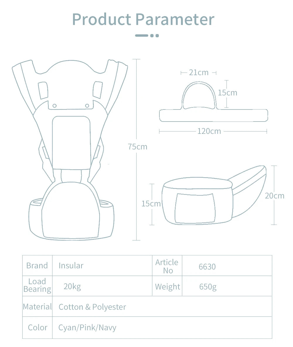 Insular Ergonomic Baby Carrier Sling 360° Support - Chamberland Homes