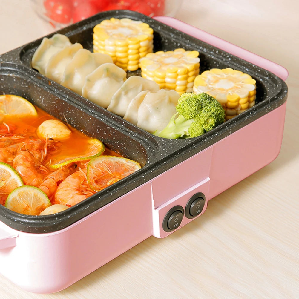 1000W Electric Hot Pot 2-in-1 Cooker | Two-Speed Temperature Control - Chamberland Homes