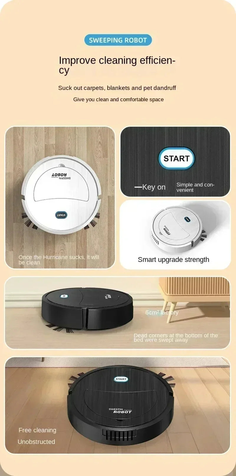 Xiaomi 3-in-1 Smart Sweeping Robot | Suction, Mopping & Rechargeable - Chamberland Homes
