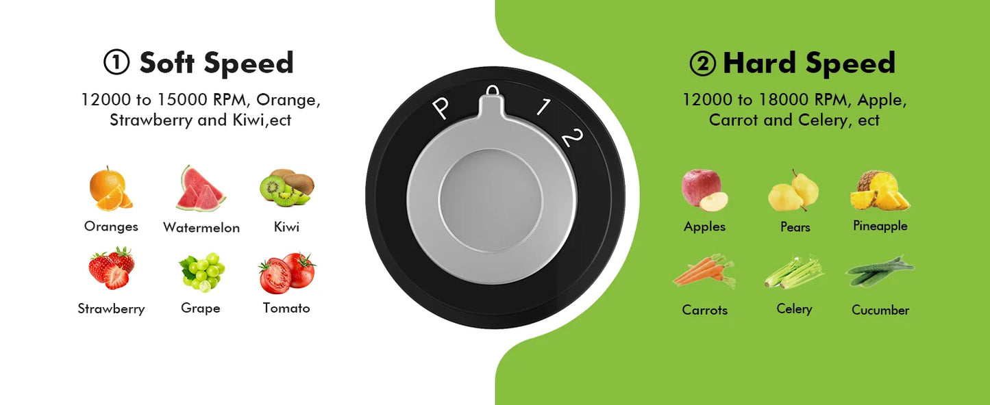 SiFENE Compact Centrifugal Juicer | 3-Speed Fruit & Veggie Juicer - Chamberland Homes