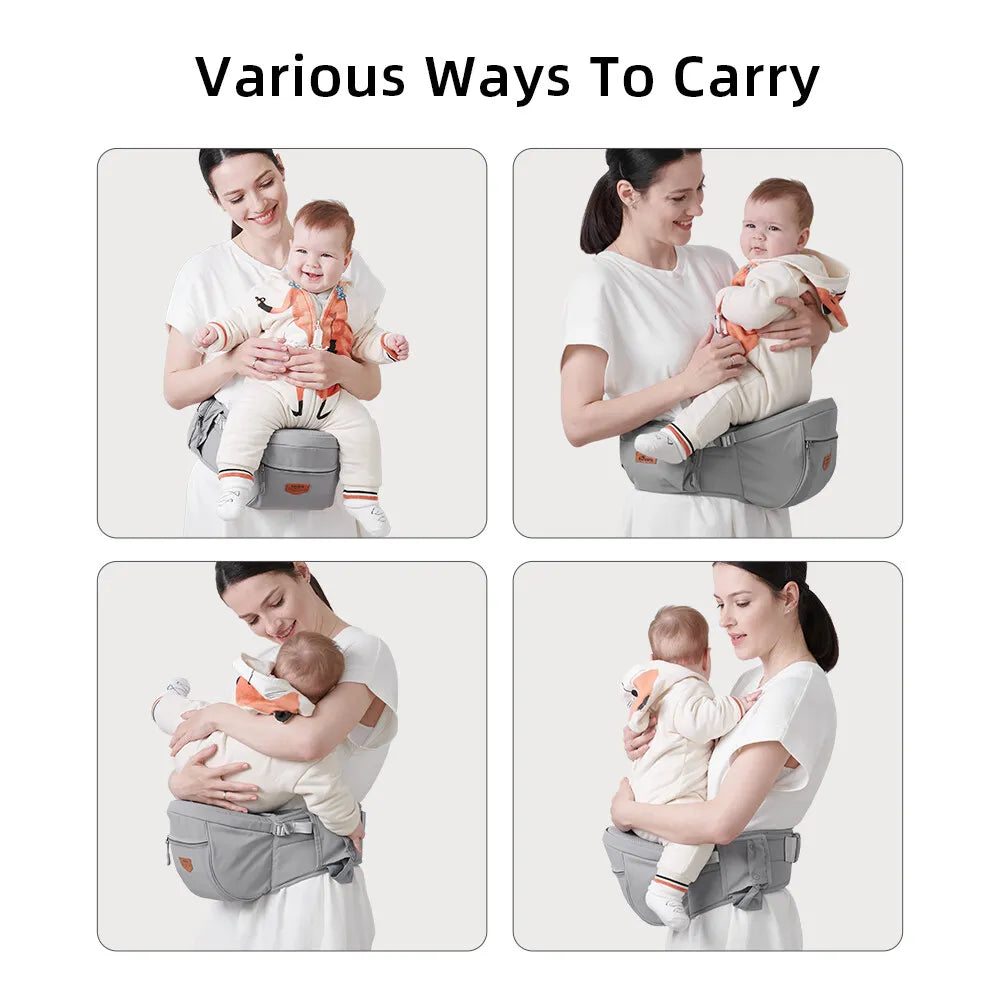 Sunveno Ergonomic Baby Carrier | Infant Hip Seat & Adjustable Stool