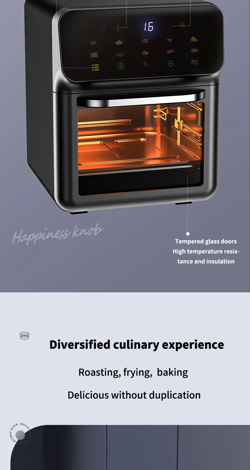 10L Electric Air Fryer | Oil-Free, 360° Convection Oven Fryer - Chamberland Homes