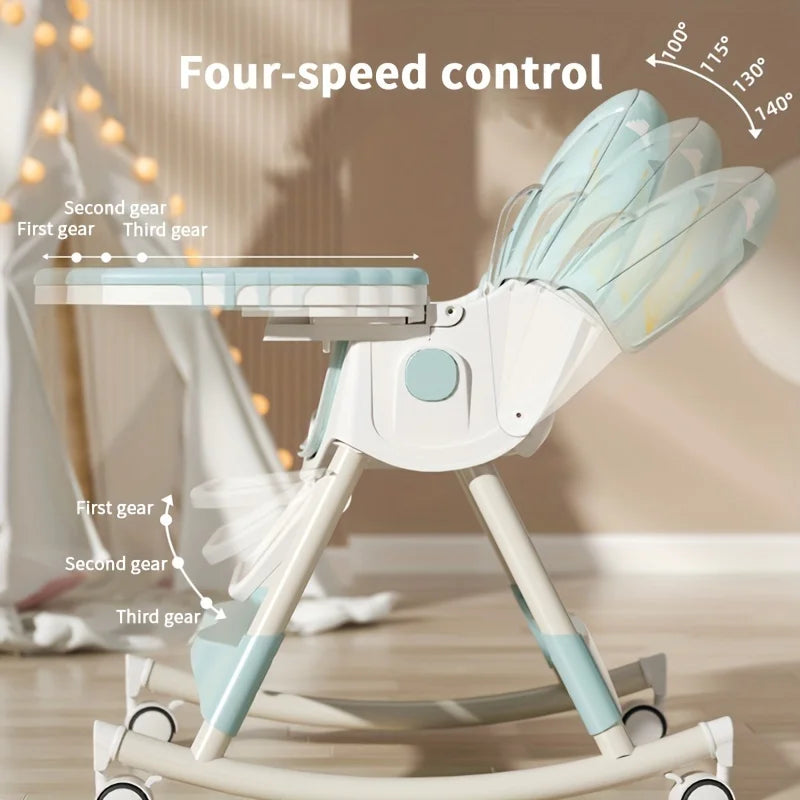 3-in-1 Convertible Baby High Chair | Foldable Infant Rocker - Chamberland Homes