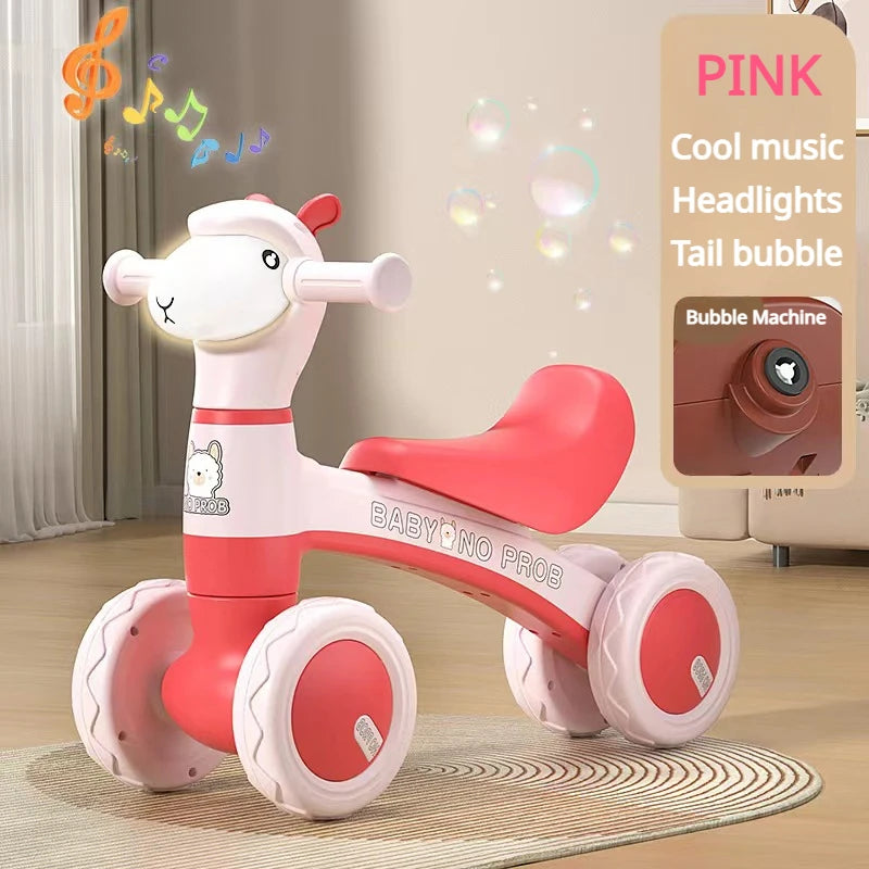 Baby Balance Bike with Bubbles, Music & Lights - Chamberland Homes