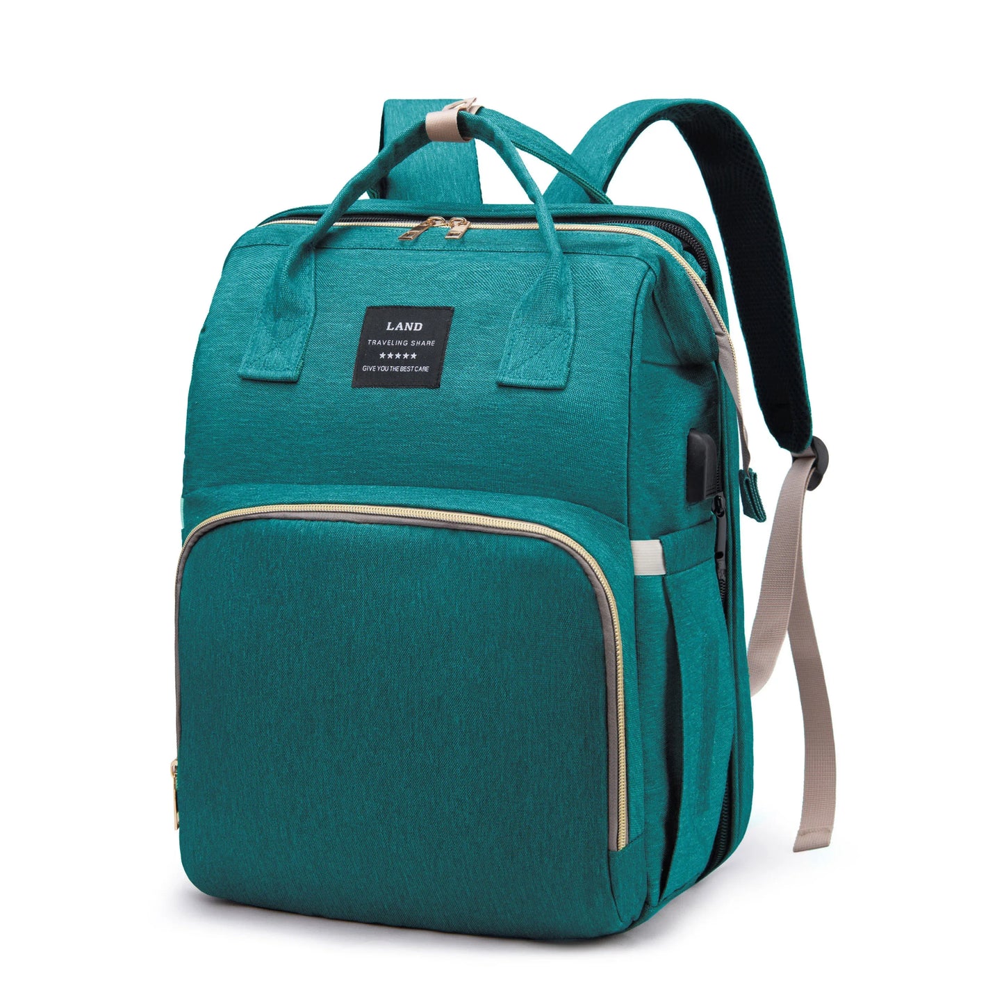 Foldable Portable Mommy Backpack with Crib Bed | Large Diaper Bag