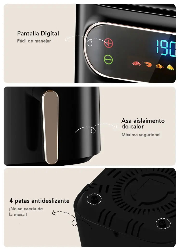 7L Digital Oil-Free Air Fryer | LED Touch Screen & Timer - Chamberland Homes