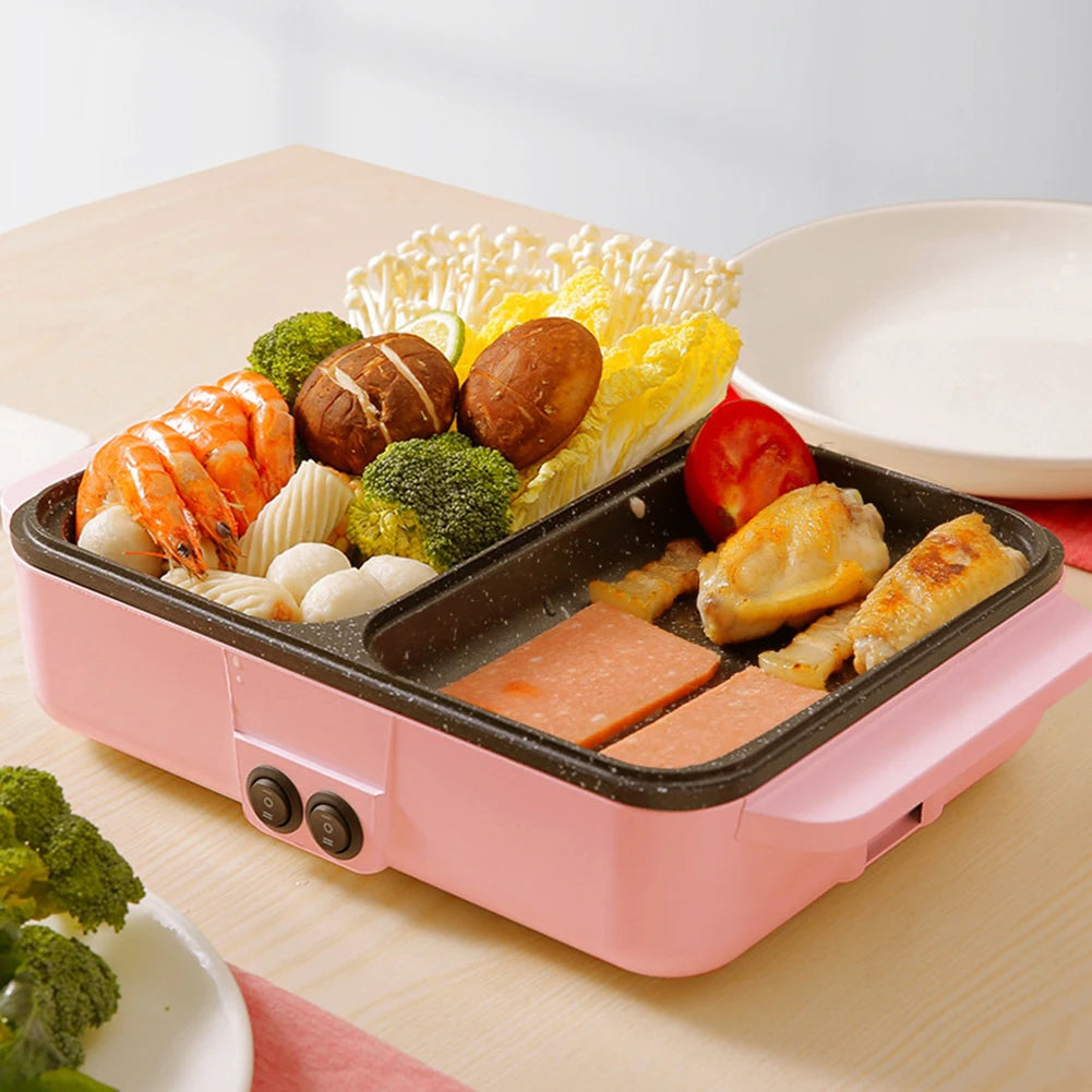 1000W Electric Hot Pot 2-in-1 Cooker | Two-Speed Temperature Control - Chamberland Homes