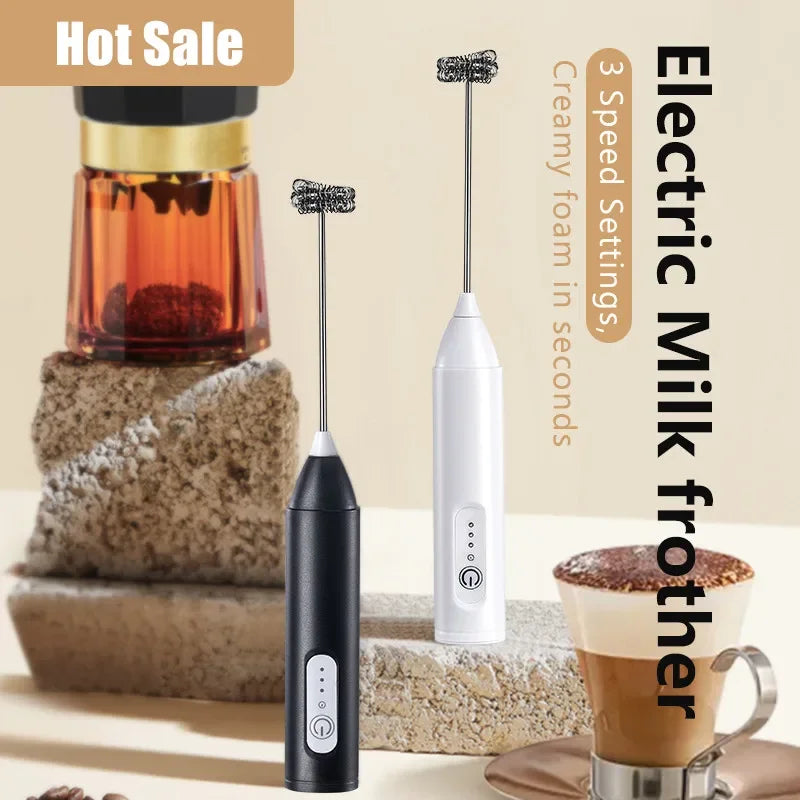 Mini Electric Handheld Milk Frother | USB Blender Whisk Mixer - Chamberland Homes