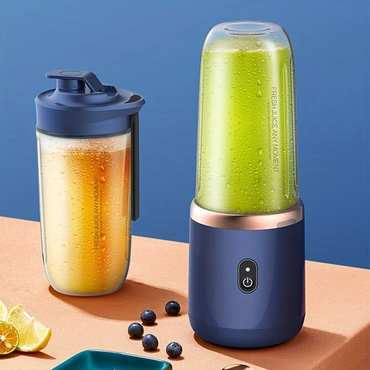 Portable Electric Juice Extractor | Blue/Pink Multi-Function Mixing Cup - Chamberland Homes