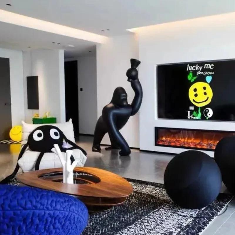 175cm Creative Black Coal Ball Star Tentacle Long Leg Cushion - Chamberland Homes