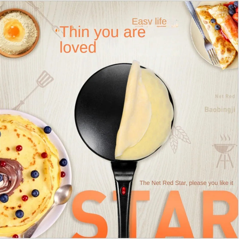 220V Electric Crepe Maker | Non-stick Pancake & Pizza Baking Pan - Chamberland Homes