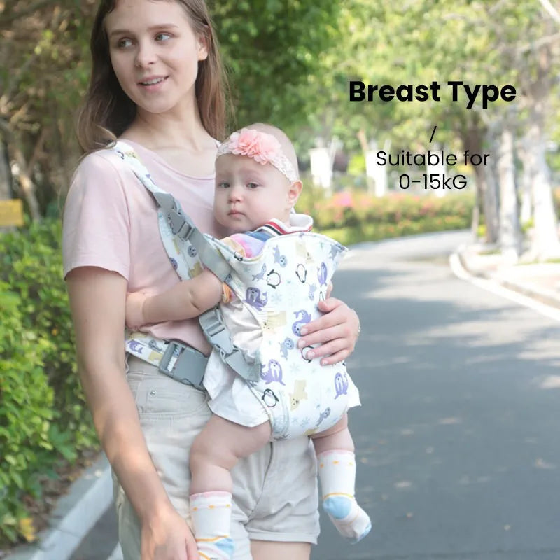 Baby Carrier Front Carry Horizontal Waist Stool | Ergonomic Adjustable - Chamberland Homes