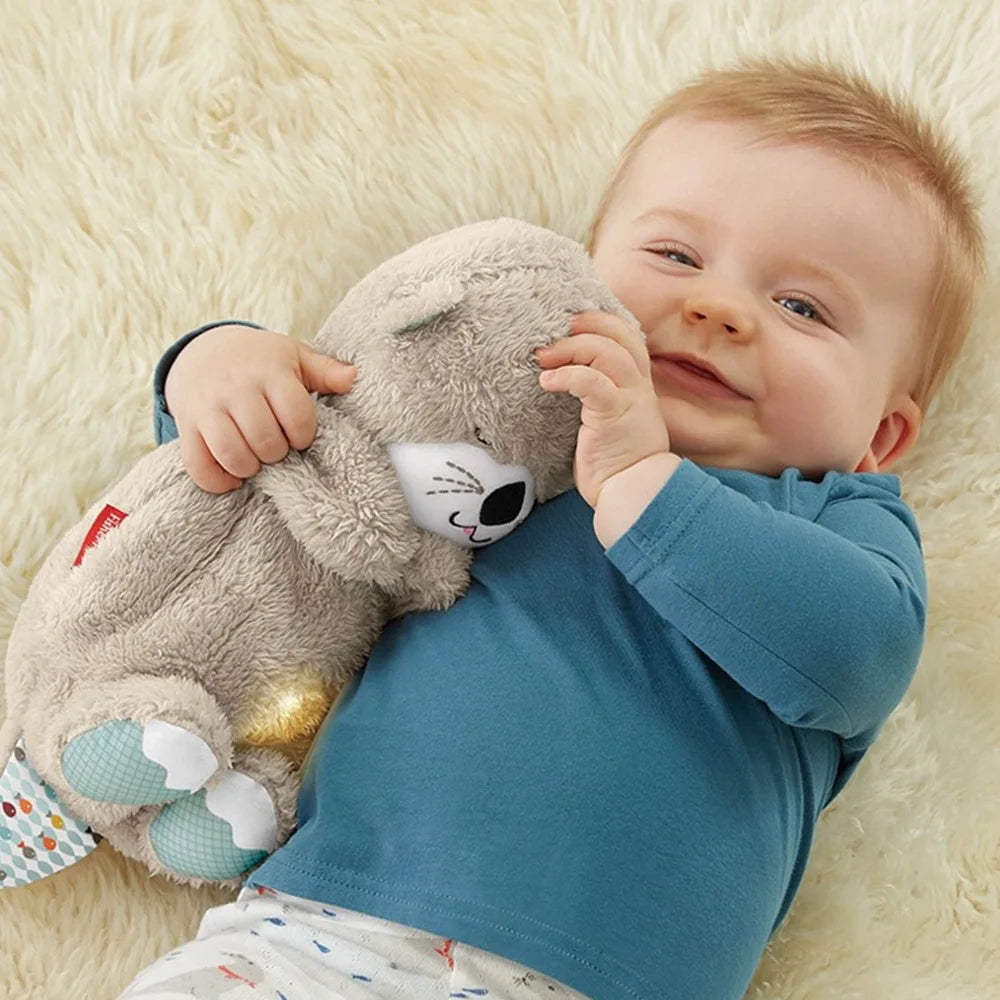Baby Breath Baby Bear Soothing Otter Plush Toy – Music & Light Sleep Companion - Chamberland Homes