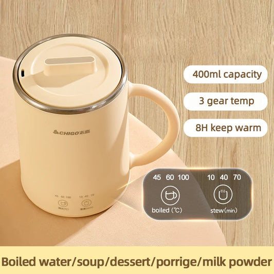 400ml Electric Kettle | Tea Pot & Multi-function Stew Cup - Chamberland Homes