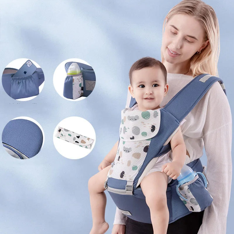 Baby Carrier Waist Stool with Storage Bag | Ergonomic Hipseat Sling