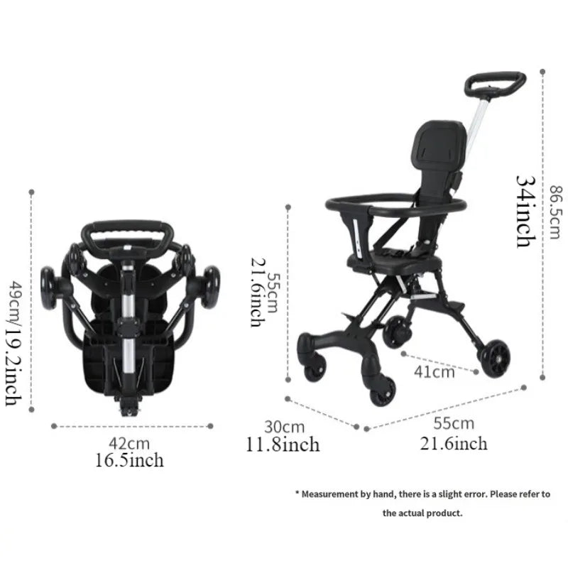 Baby Stroller for Toddler | Lightweight, One-Click Folding, Swivel Wheels - Chamberland Homes