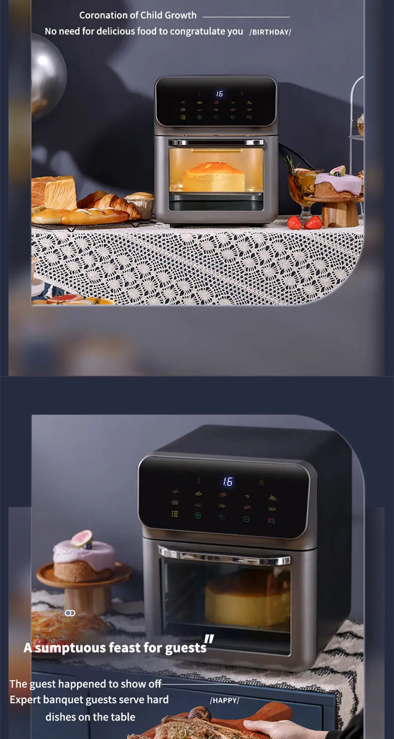 10L Electric Air Fryer | Oil-Free, 360° Convection Oven Fryer - Chamberland Homes