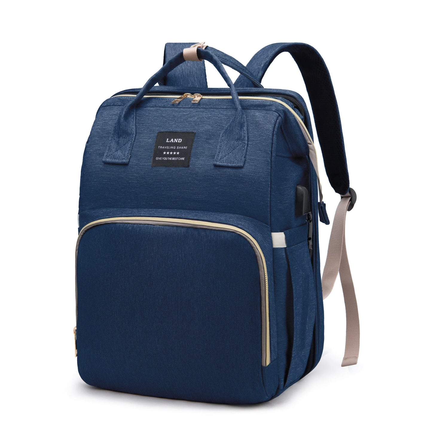 Foldable Portable Mommy Backpack with Crib Bed | Large Diaper Bag