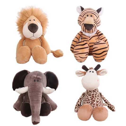 Soft Jungle Plush Toys – Lion, Elephant, Tiger & More!