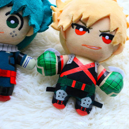 15CM My Hero Academia Plush Pendants – Izuku, Katsuki, & Shouto Soft Doll Keychains