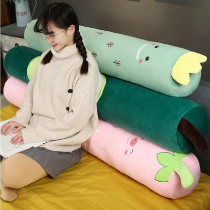 Cartoon Fruit Long Pillow Avocado Carrot Strawberry Sleeping Cushion