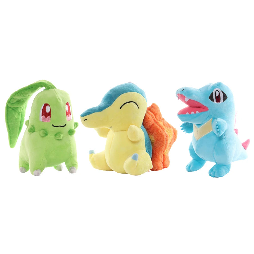 Kawaii Pokémon Plush – Pikachu, Cyndaquil, Chikorita & Totodile!