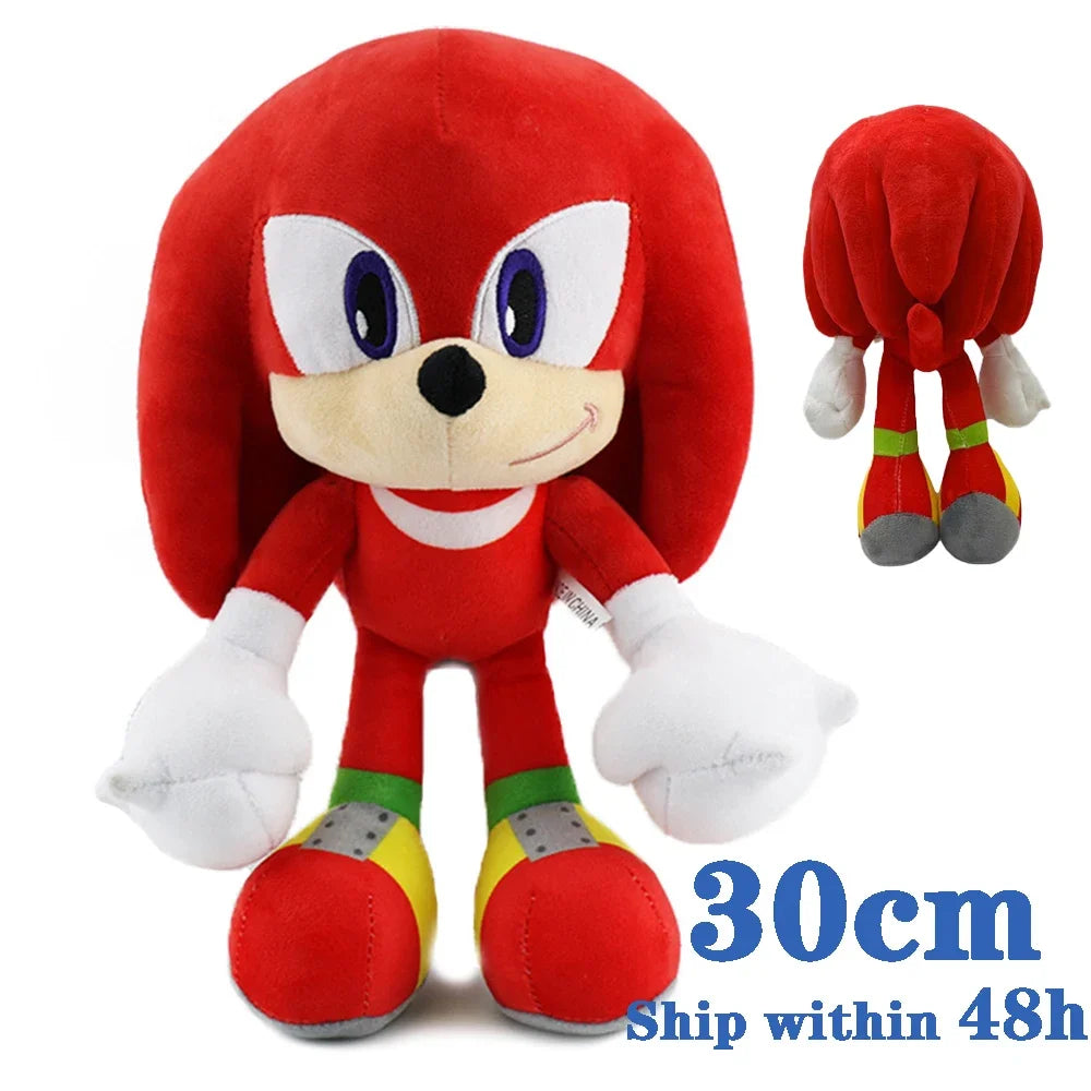 30CM Super Sonic Plush Toy – Hedgehog, Amy Rose, Knuckles, & Tails for Kids