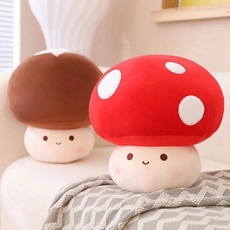 TOAD - 23cm Cute Mushroom Plush Toy Stuffed Soft Lifelike Plant Kawaii Shiitake Mushroom Doll - CHAMBERLAND HOMES