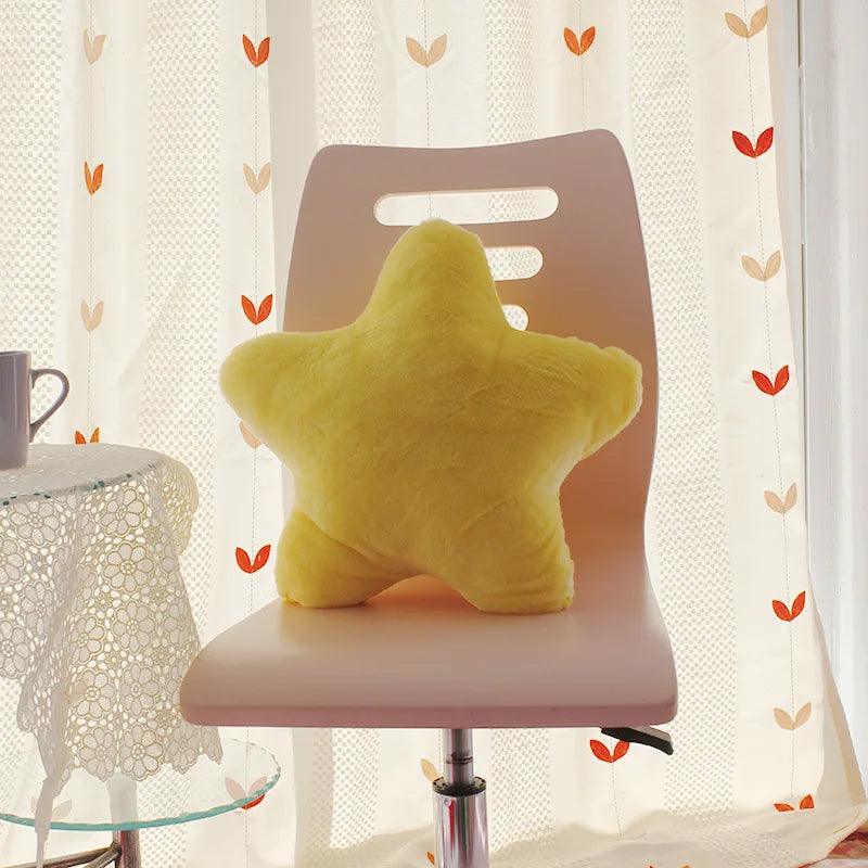 Star Pillow Plush Pillow Home Decoration Yellow Pink Red Sofa Ornaments Soft Bedroom Sleeping Pillow Cushion - CHAMBERLAND HOMES