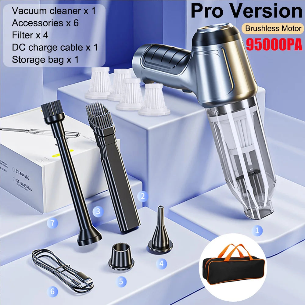 Car Vacuum Cleaner 95000PA | Wireless Handheld 2-in-1 Blower - Chamberland Homes