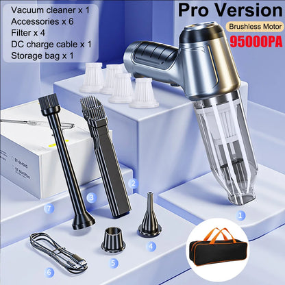 Car Vacuum Cleaner 95000PA | Wireless Handheld 2-in-1 Blower - Chamberland Homes